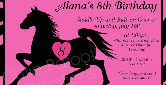 Horse themed Birthday Invitations Birthday Invitations Free Printable Horse Birthday