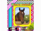 Horse themed Birthday Invitations Colorful Horse themed Kids Birthday Invitation 5 Quot X 7