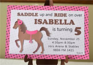 Horse themed Birthday Invitations Horse Birthday Invitations Best Party Ideas