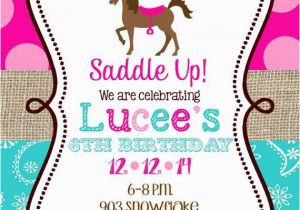 Horse themed Birthday Invitations Horse Birthday Party Invitations Printable or Digital File