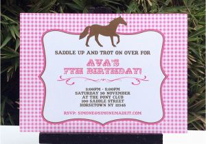 Horse themed Birthday Invitations Horse Birthday Party Printable Templates Pony Party theme