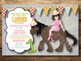 Horse themed Birthday Invitations Horse themed Birthday Party Invitations Oxsvitation Com