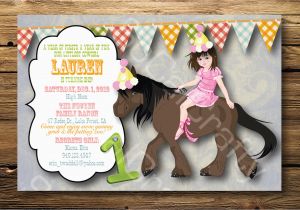 Horse themed Birthday Invitations Horse themed Birthday Party Invitations Oxsvitation Com