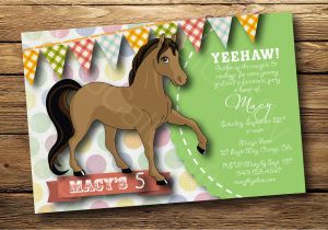 Horse themed Birthday Invitations Party Invitation Templates Horse Party Invitations