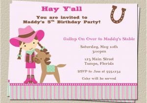 Horse themed Birthday Party Invitations Free Printable Horse Birthday Party Invitations Free