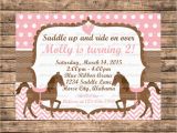 Horse themed Birthday Party Invitations Personalized Pink and Brown Horse themed Birthday Party