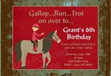 Horseback Riding Birthday Party Invitations Boy Horseback Riding Birthday Invitation Printable or Printed