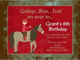 Horseback Riding Birthday Party Invitations Boy Horseback Riding Birthday Invitation Printable or Printed