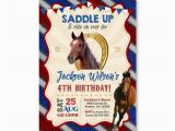 Horseback Riding Birthday Party Invitations Horse Birthday Invitation Horse Party Boys Girls Western