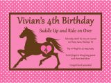 Horseback Riding Birthday Party Invitations Horseback Riding Birthday Invitations