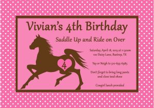 Horseback Riding Birthday Party Invitations Horseback Riding Birthday Invitations