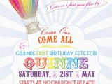 Hot Air Balloon 1st Birthday Invitations Paiges Of Style Hot Air Balloon Invitaton Available In My