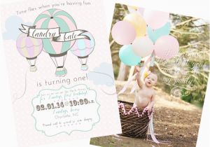 Hot Air Balloon 1st Birthday Invitations Party Reveal Hot Air Balloon Birthday Party Project Nursery