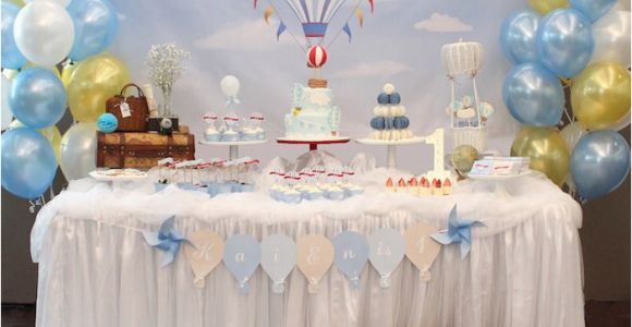 Hot Air Balloon Birthday Party Decorations Kara 39 S Party Ideas Red and Blue Hot Air Balloon Vintage