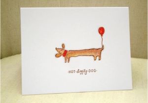 Hot Dog Birthday Card Hot Diggity Dog Birthday Card by thepapermenagerie On Etsy