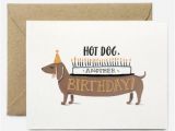 Hot Dog Birthday Card Hot Dog Another Birthday Funny Dachshund Dog by