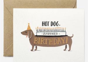 Hot Dog Birthday Card Hot Dog Another Birthday Funny Dachshund Dog by