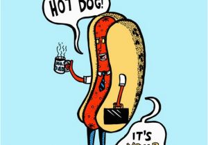 Hot Dog Birthday Card Hot Dog Birthday Card