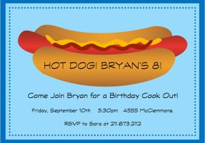 Hot Dog Birthday Card Hot Dog Invitation Birthday by Cardsdirect