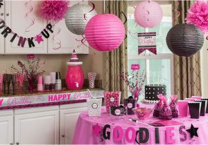 Hot Pink and Black Birthday Decorations Black Pink Birthday Party Supplies Party City