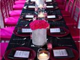 Hot Pink and Black Birthday Decorations Hot Pink Black White and Sparkles Birthday Party Ideas