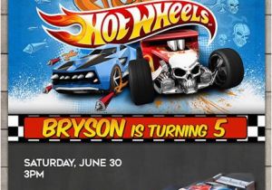 Hot Wheel Birthday Invitations Custom Hot Wheels Birthday Invitation