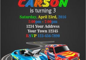 Hot Wheel Birthday Invitations Hot Wheels Invitation Cars Invitation Hot by