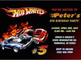 Hot Wheel Birthday Invitations Hot Wheels Invitations General Prints