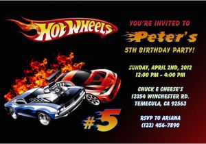 Hot Wheel Birthday Invitations Hot Wheels Invitations General Prints