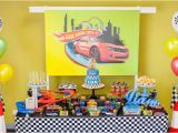 Hot Wheels Birthday Decorations Kara 39 S Party Ideas Hot Wheels Car Birthday Party Kara