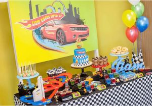 Hot Wheels Birthday Party Decorations Kara 39 S Party Ideas Hot Wheels Car Birthday Party Kara