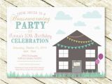 Housewarming and Birthday Party Invitations Fun Housewarming Birthday Invitation by Lilygramdesigns