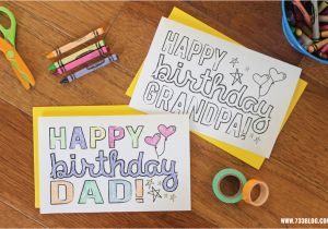 How to Create Birthday Card with Photo Dad Grandpa Printable Coloring Birthday Cards