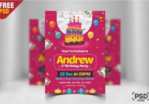 How to Design A Birthday Invitation Card Birthday Invitation Card Design Free Psd Psd Zone