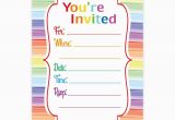 How to Fill Out A Birthday Card Colorful Rainbow Party Invitations Charlotte 8th