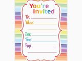 How to Fill Out A Birthday Card Colorful Rainbow Party Invitations Charlotte 8th
