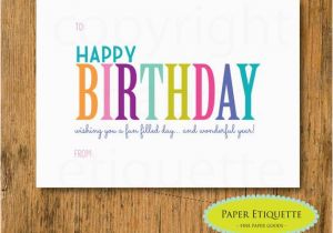 How to Fill Out A Birthday Card Kid 39 S Fill In the Blank Happy Birthday Card Rainbow Happy
