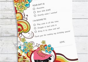 How to Fill Out A Birthday Card Roller Skating Fill In the Blank Birthday Party Thank