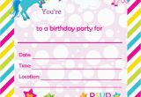 How to Fill Out A Birthday Invitation Fill In Birthday Party Invitations Printable Rainbows and