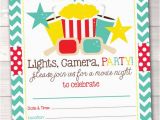 How to Fill Out A Birthday Invitation Items Similar to Printable Movie Party Birthday Party