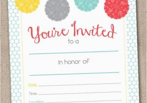 How to Fill Out A Birthday Party Invitation Fill In Printable Party Invitations Instant by