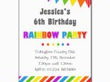 How to Fill Out A Birthday Party Invitation Rainbow Party Invitation Children 39 S