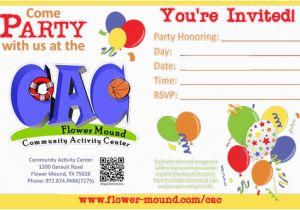 How to Fill Out Birthday Party Invitations Flower Mound Tx Official Website Parties