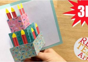 How to Make A 3d Birthday Card Out Of Paper Easy Pop Up Birthday Card Diy Red Ted Art 39 S Blog