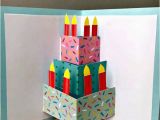 How to Make A 3d Birthday Card Out Of Paper Easy Pop Up Birthday Card Diy Red Ted Art 39 S Blog