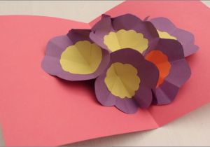 How to Make A 3d Birthday Card Out Of Paper How to Make A 3d Flower Pop Up Greeting Card Youtube