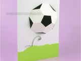 How to Make A 3d Birthday Card Out Of Paper Paper Zen 3d soccer Ball Birthday Card