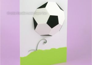 How to Make A 3d Birthday Card Out Of Paper Paper Zen 3d soccer Ball Birthday Card