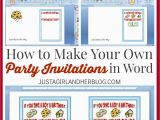 How to Make A Birthday Card On Word How to Make Your Own Party Invitations Just A Girl and
