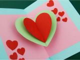 How to Make A Birthday Card Out Of Paper Pop Up Card Floating Heart How to Make A Mini Greeting